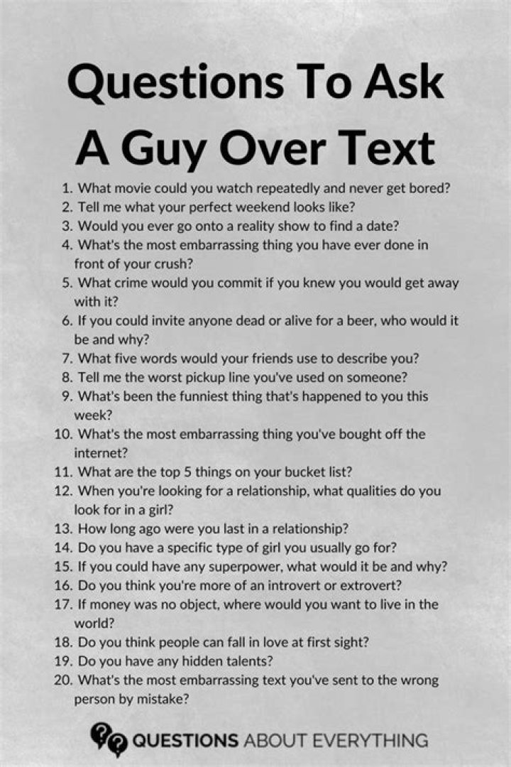 What dares to ask a guy over text?