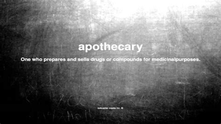 What does apothecary mean?