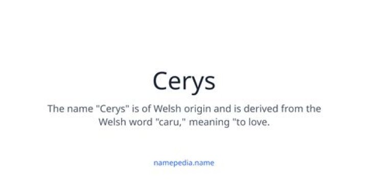 What does cerys mean?