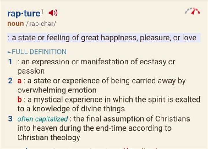 What does enrapture me mean?
