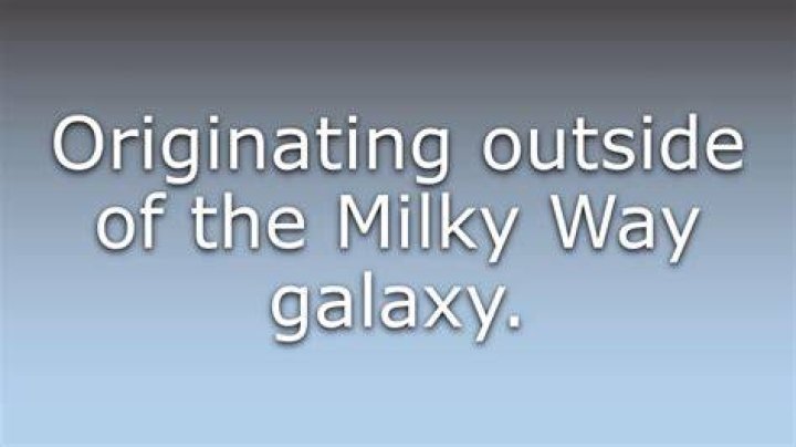 What does extragalactic mean?