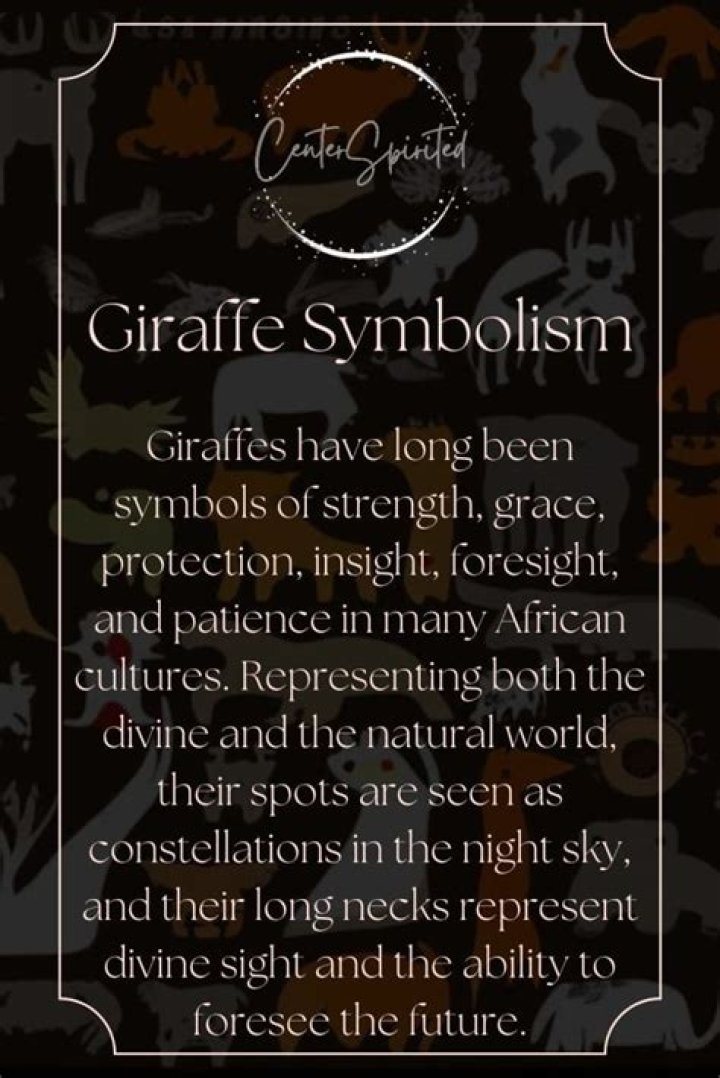 What does giraffe symbolize?