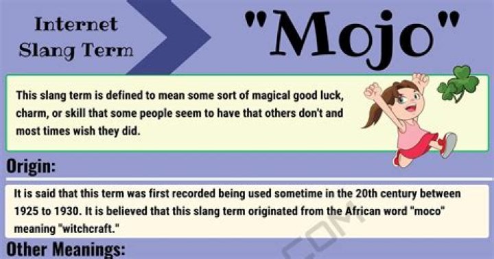 What does mojo slang meaning?