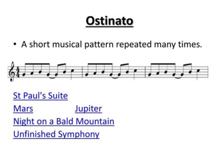 What does ostinato mean?