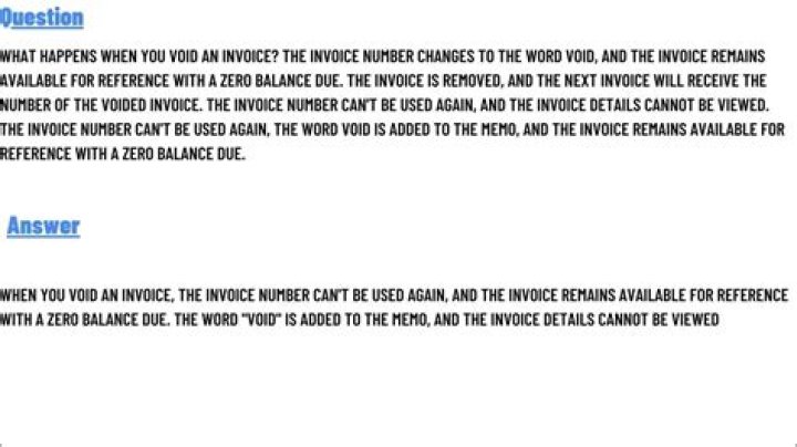 What happens when you void an invoice?