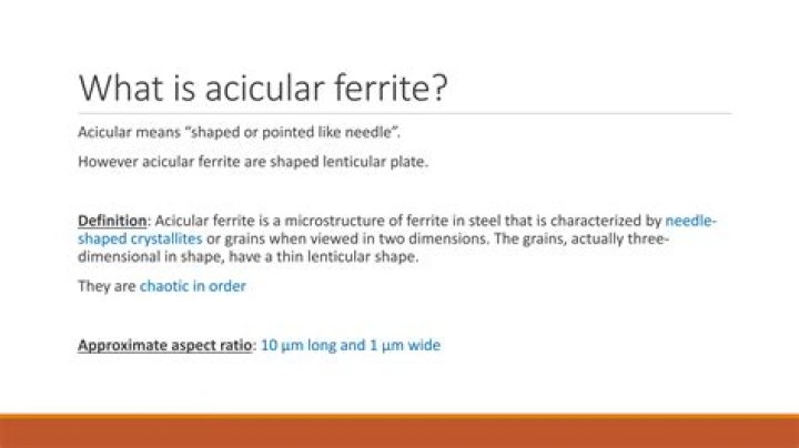 What is acicular ferrite?