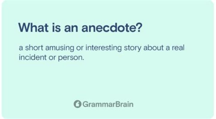 What is anecdote statistics?
