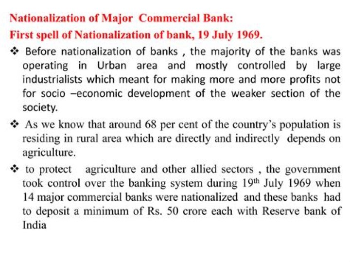 What is meant by nationalization?