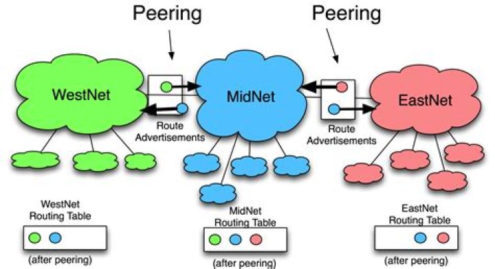 What is peering in networking?