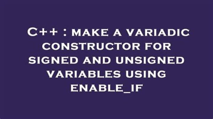 What is variadic constructor?