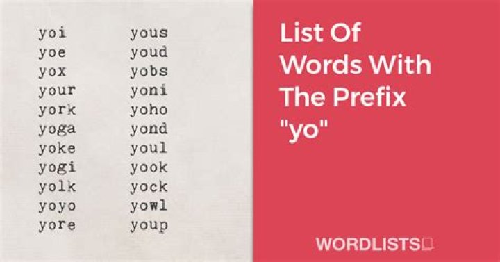What words end in yo?