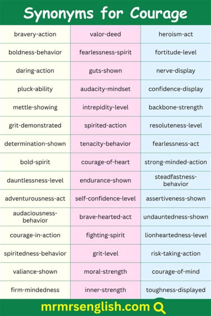 Whats a synonym for courage?