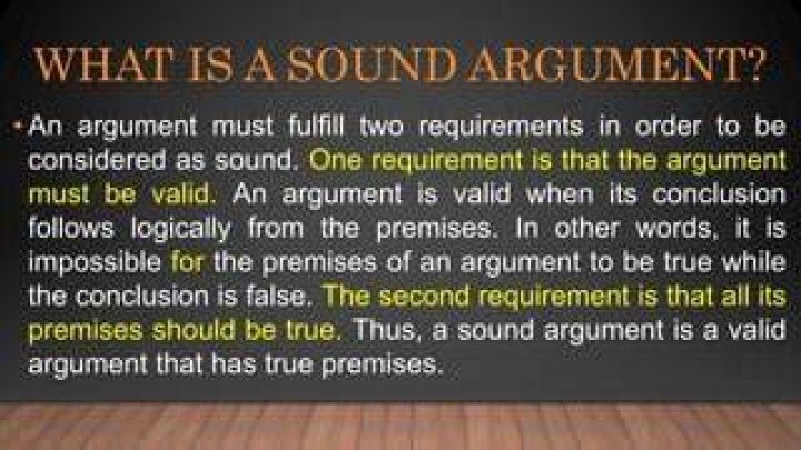 When is an argument sound?
