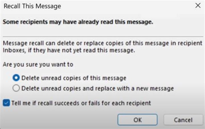 When recalling an email doesn't work?