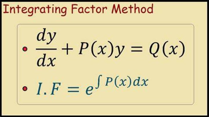 When to use integrating factor method?