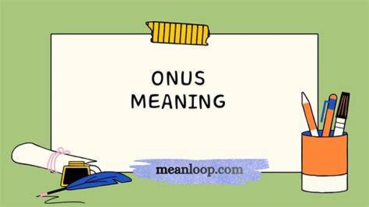 When to use onus?