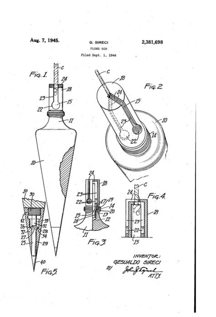 When was the plumb bob invented?