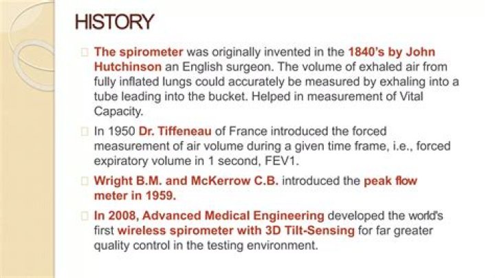 When were spirometer invented?