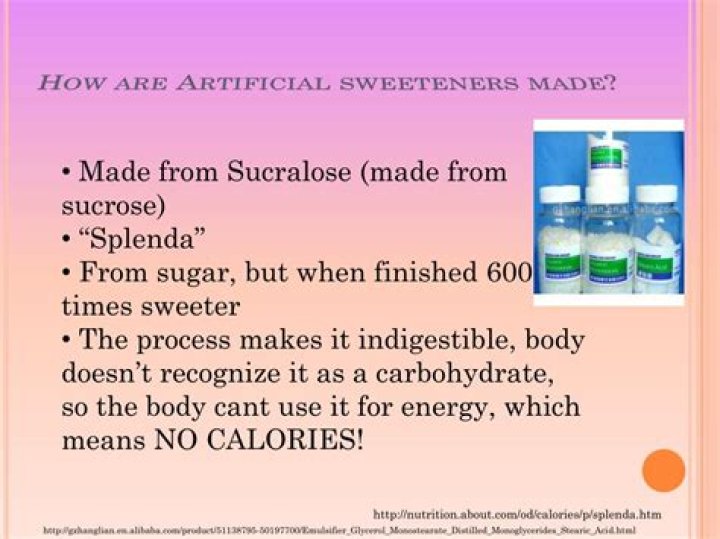 Where are artificial sweeteners made?