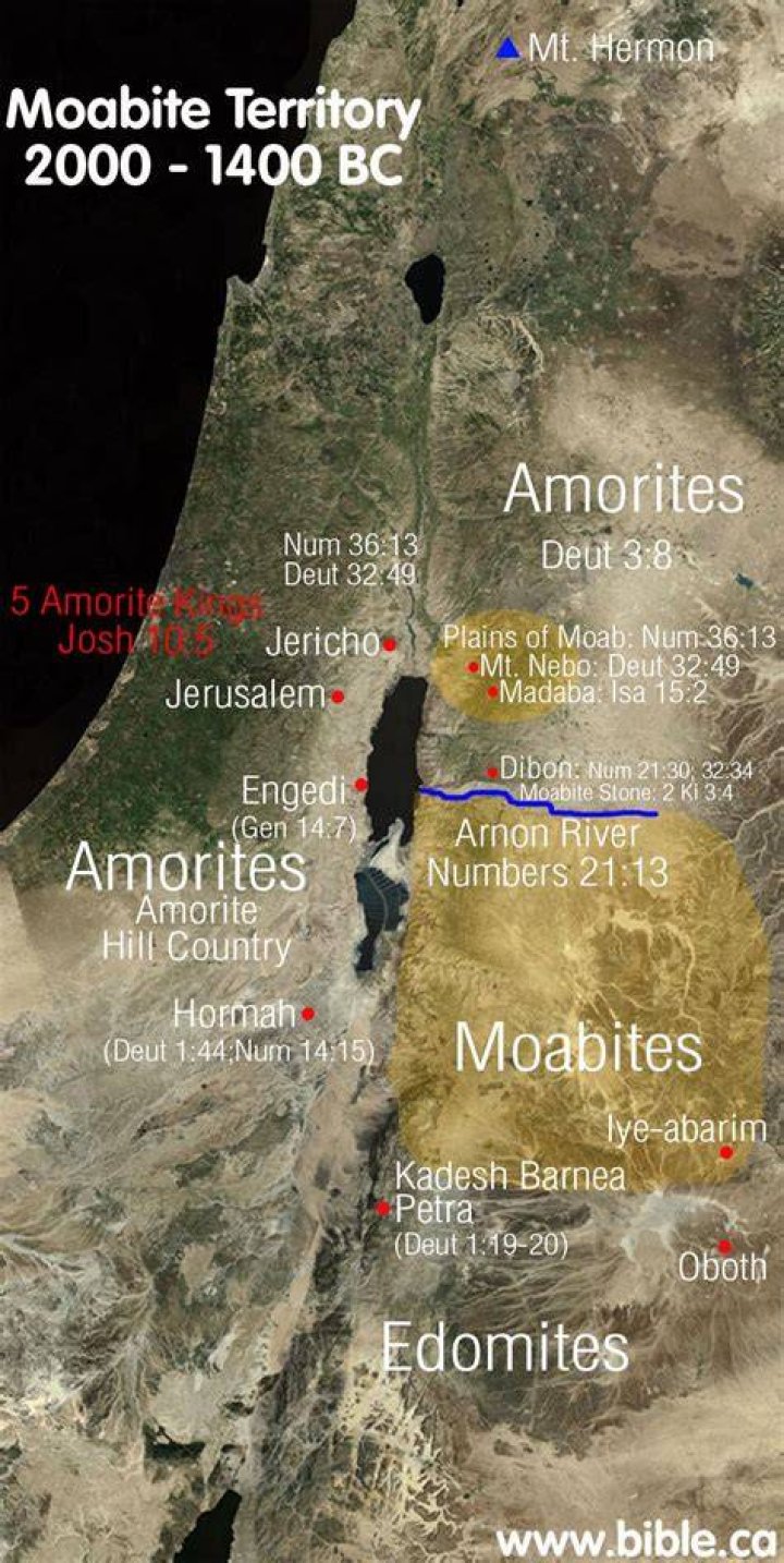 Where did moabites live?