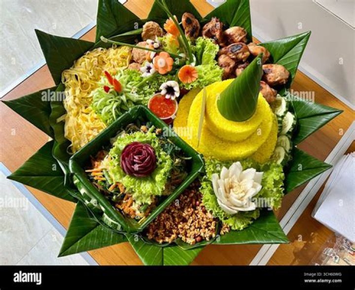 Where is tumpeng served?