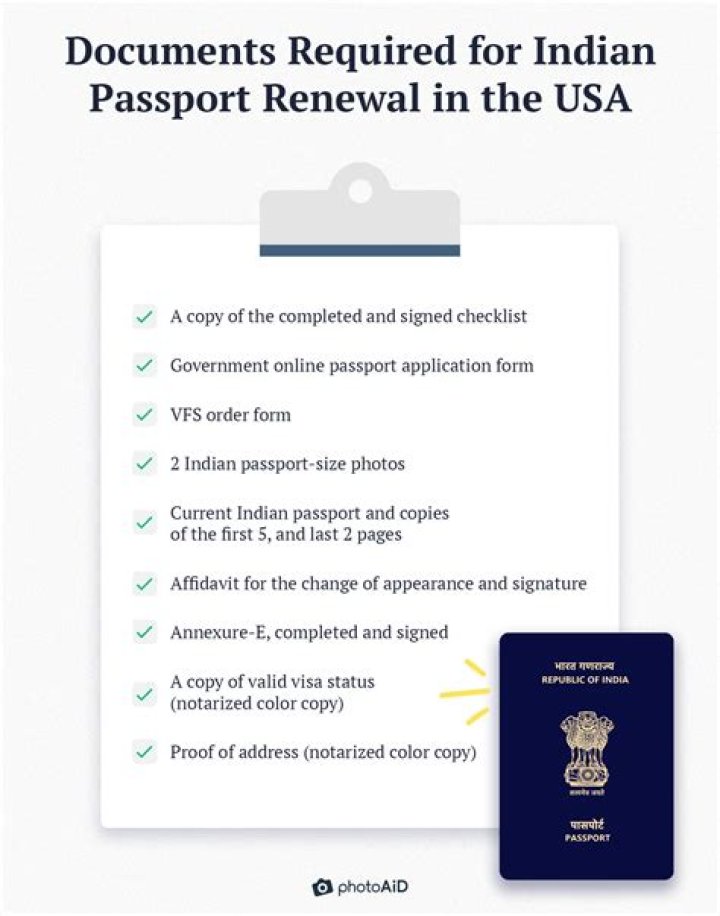 Which documents required for passport renewal?