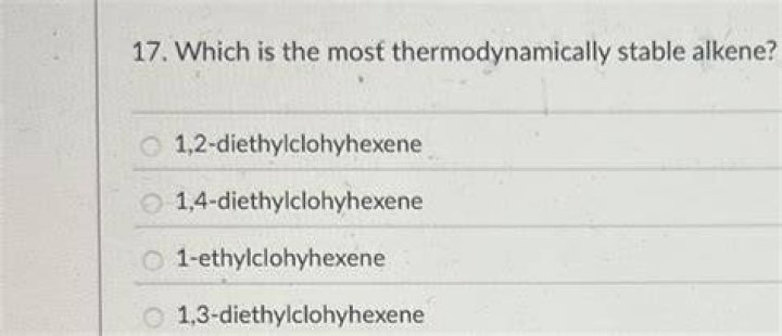 Which is the most thermodynamically stable?