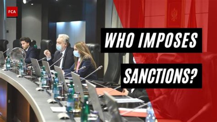 Which organization imposes sanctions?