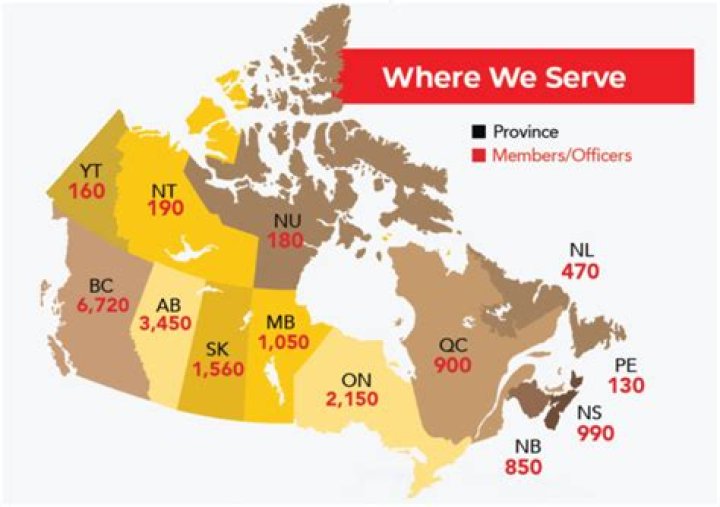 Which provinces have rcmp?