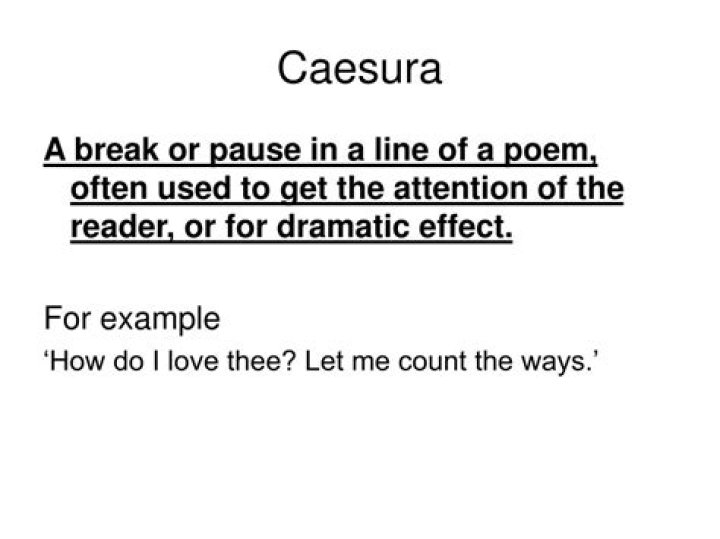 Why are caesura effective?