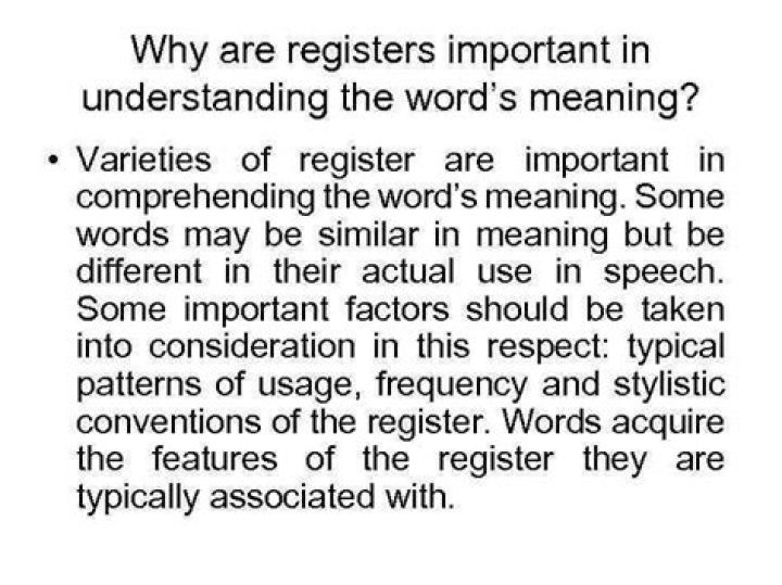 Why are registers important?