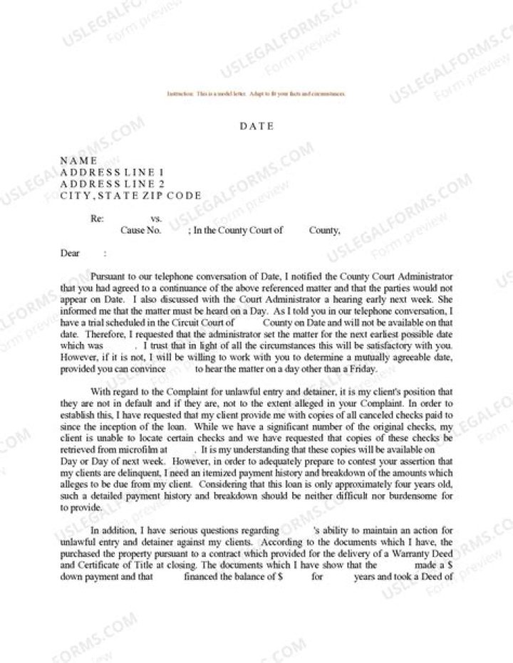 Why does a lawyer ask for a continuance?
