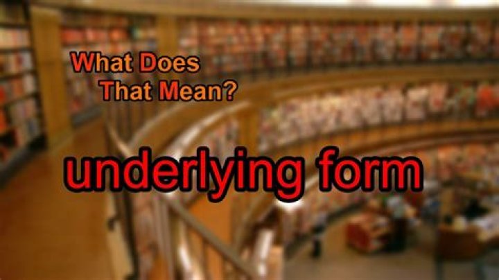 Why does underlying mean?