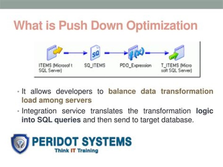 Why we use pushdown optimization in informatica?